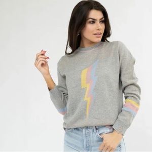 Fate Pastel Distressed Lightning Bolt Sweater